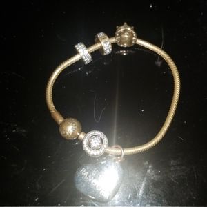 Pandora Bracelet w/4 charms included